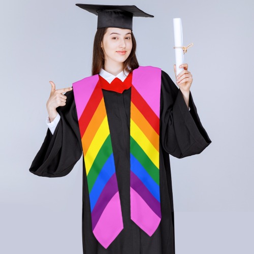 Gay Pride Rainbow Flag Stripes Graduation Stole