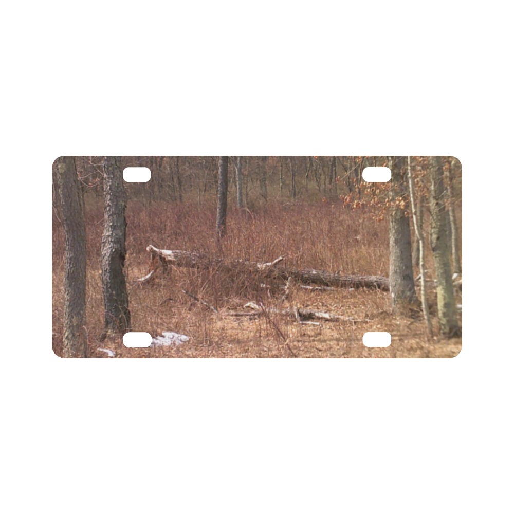 Falling tree in the woods Classic License Plate