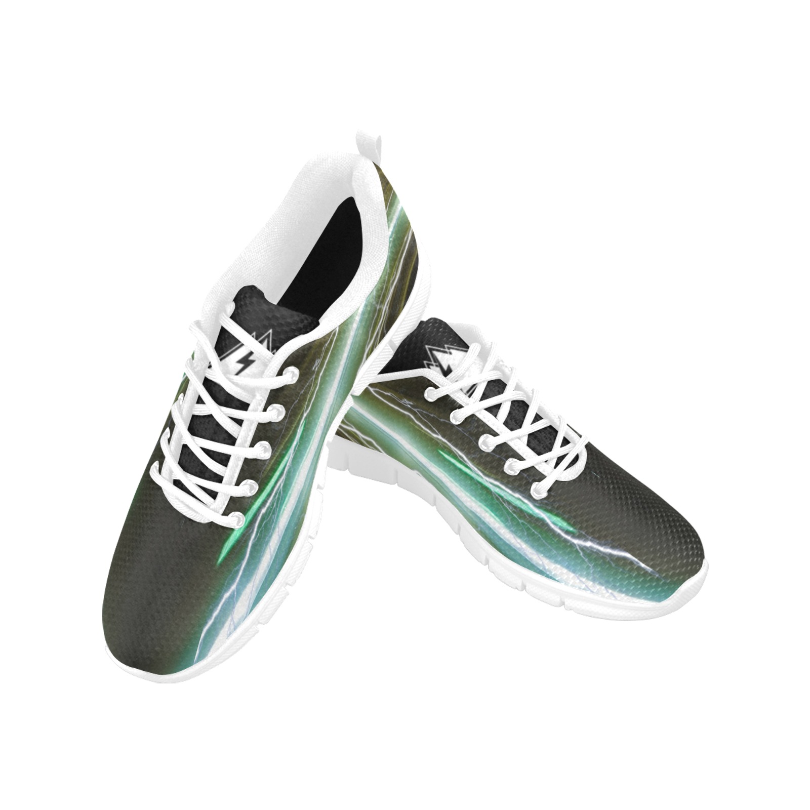 Green Lightning Men's Breathable Running Shoes (Model 055)