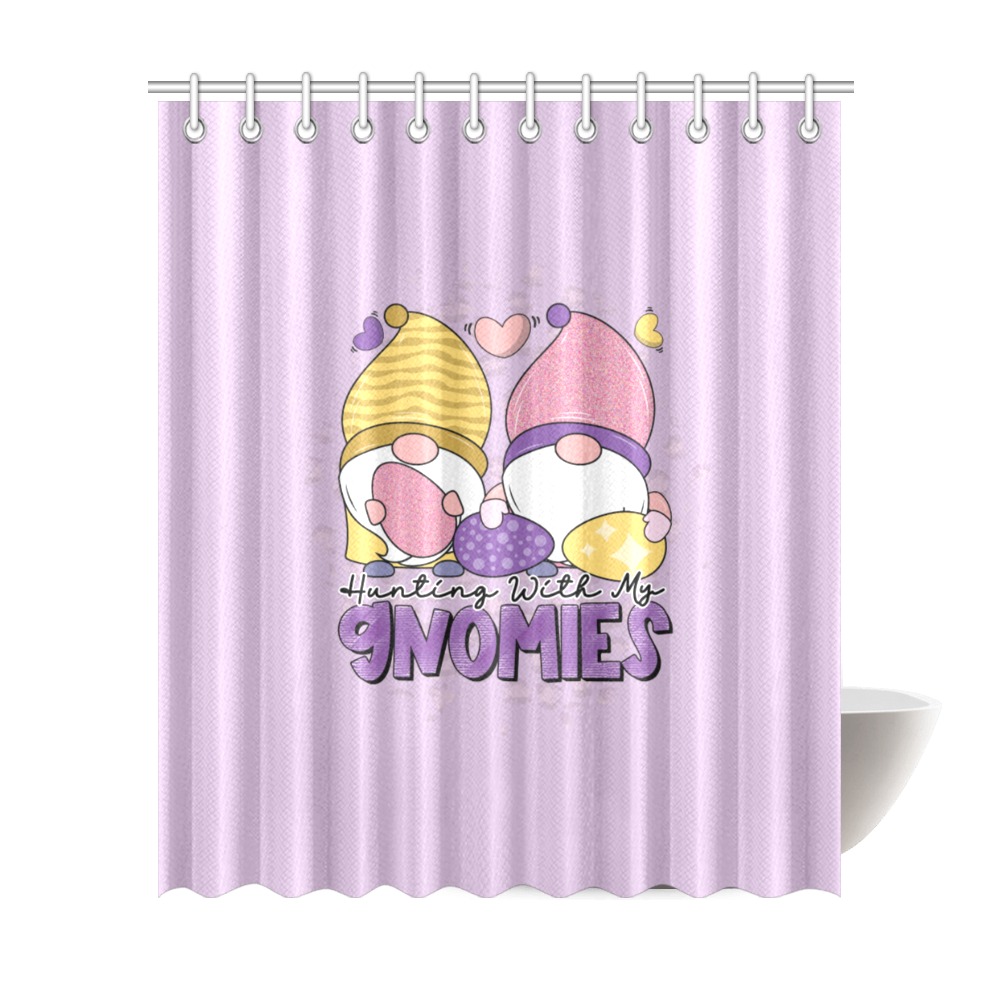 Easter Egg Hunting With My Gnomes Shower Curtain 72"x84"