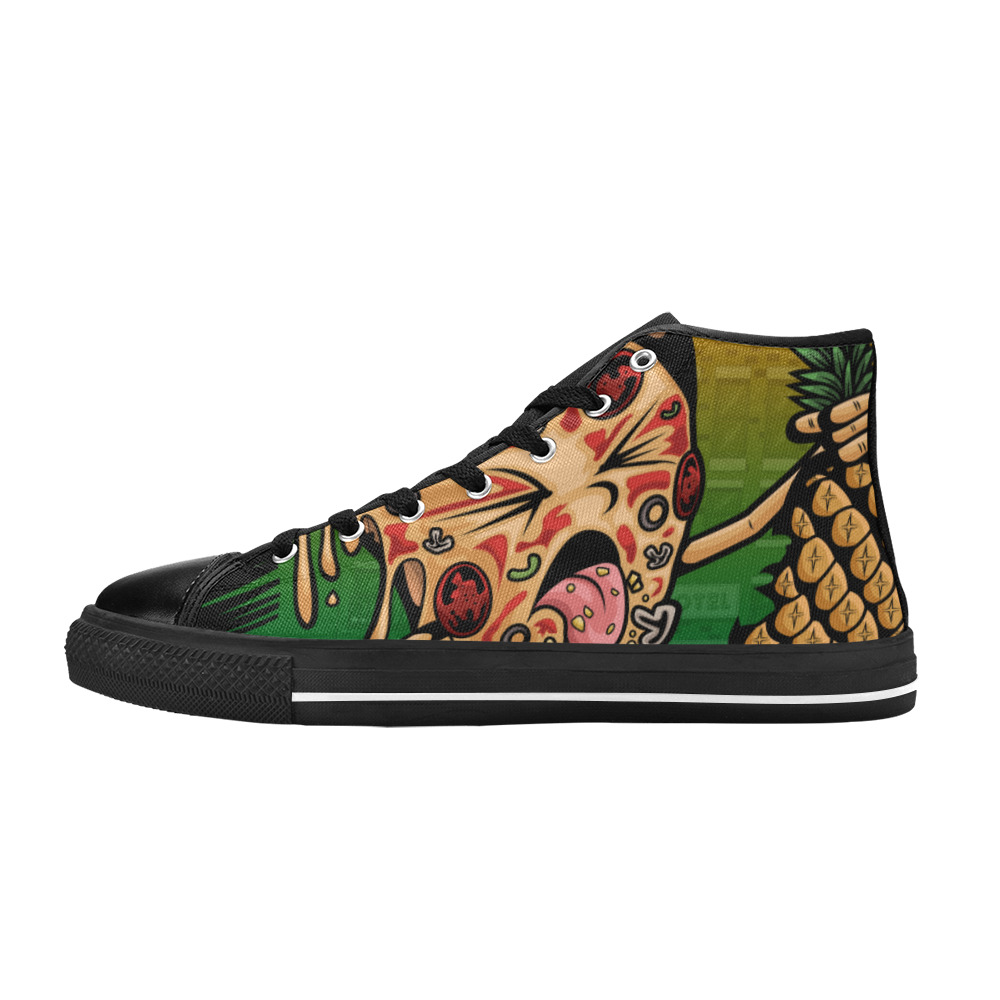 No Pineapple Women's Classic High Top Canvas Shoes (Model 017)