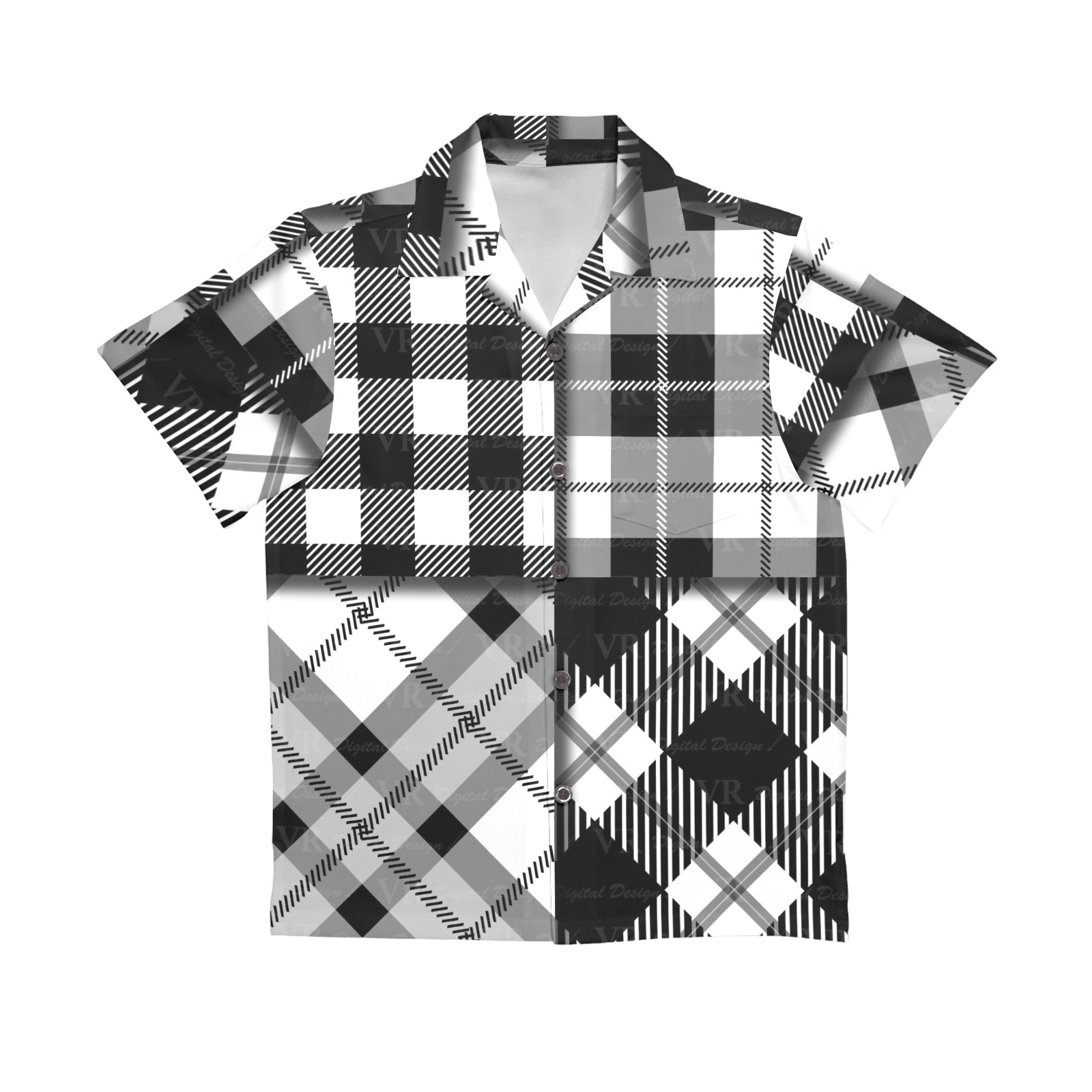 Criss Cross Big Boys' Hawaiian Shirt (Model T58)