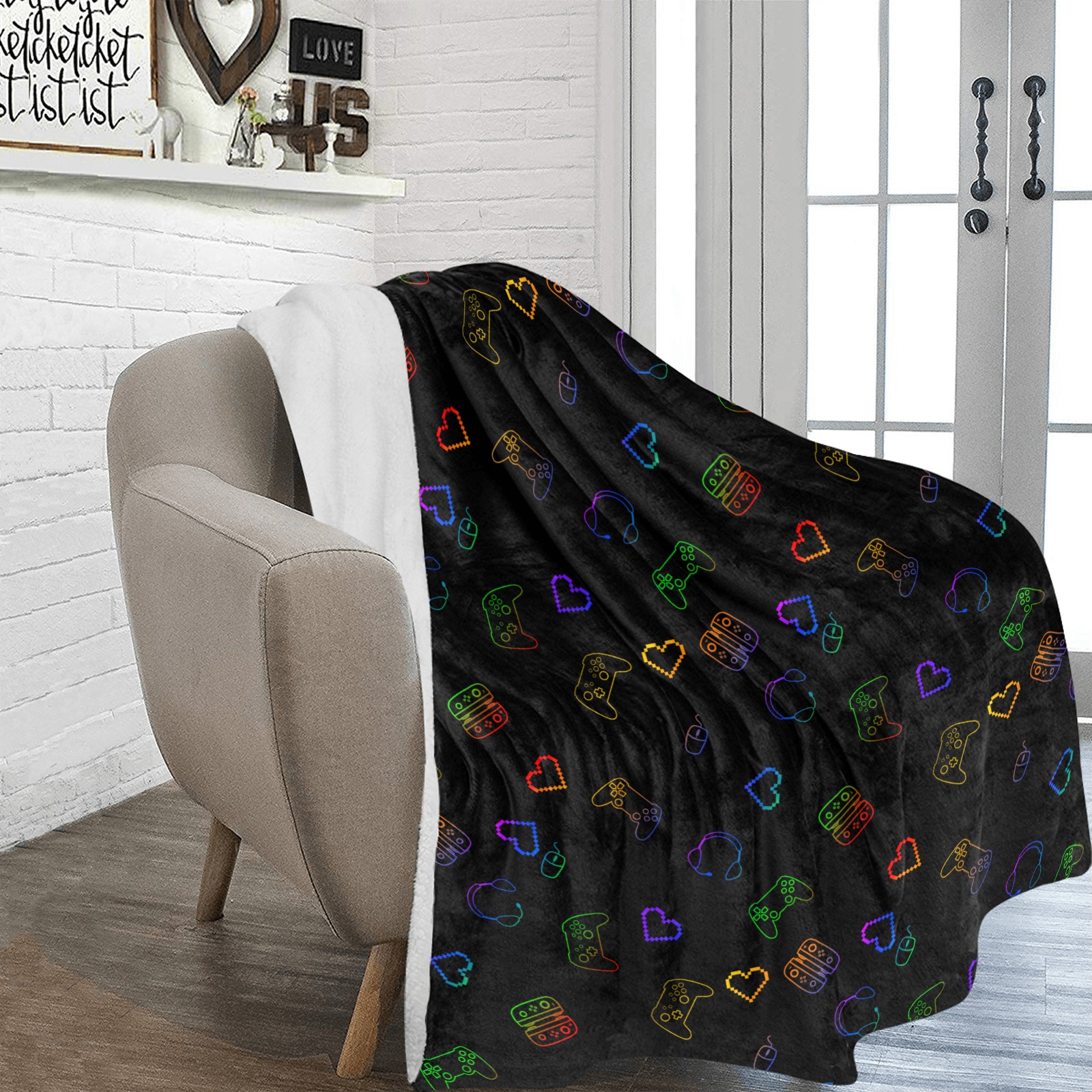 Gaming Blanket 70x80 Ultra-Soft Micro Fleece Blanket 70''x80''