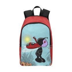 Mizz Ladybug Fabric Backpack for Adult (Model 1659)