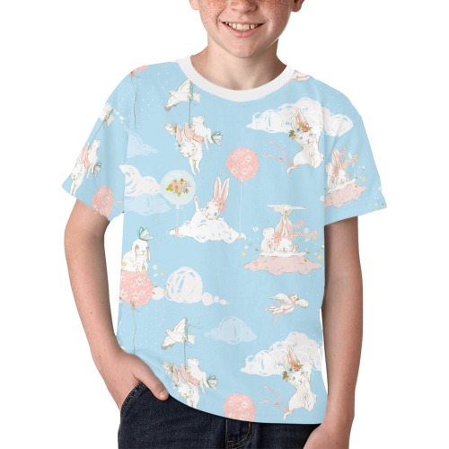 Floating Bunnies Kids' All Over Print T-shirt (Model T65)