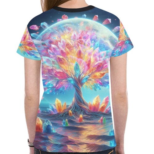 Moon Tree New All Over Print T-shirt for Women (Model T45)