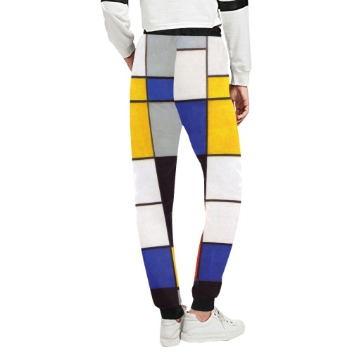 Composition A by Piet Mondrian Unisex All Over Print Sweatpants (Model L11)