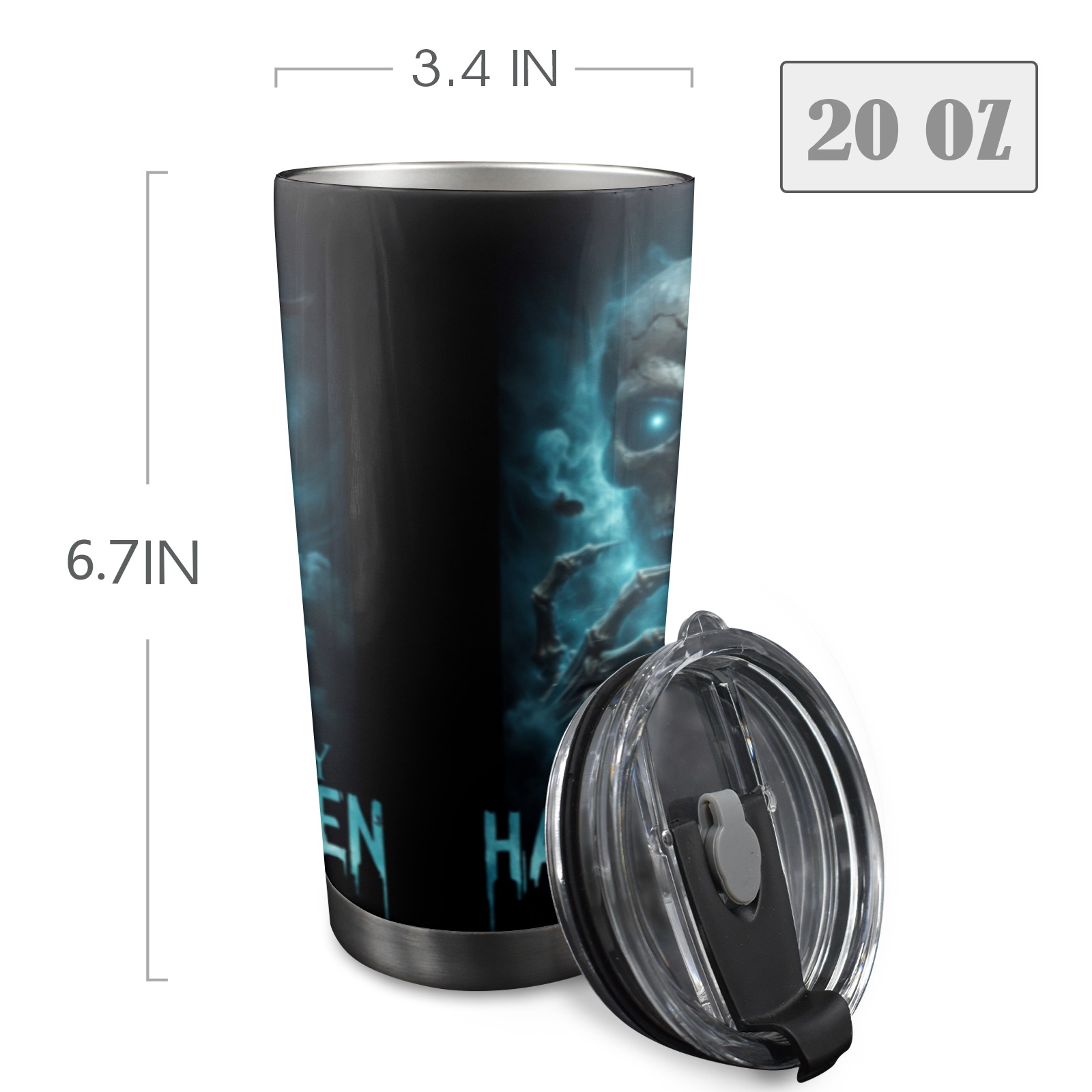 Happy Hello Ween 20oz Mobile Tumbler with Lid (Black Lock)