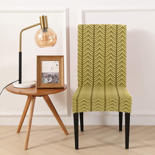 chevrons dores Removable Dining Chair Cover