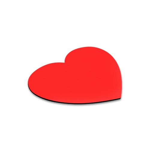 Merry Christmas Red Solid Color Heart-shaped Mousepad