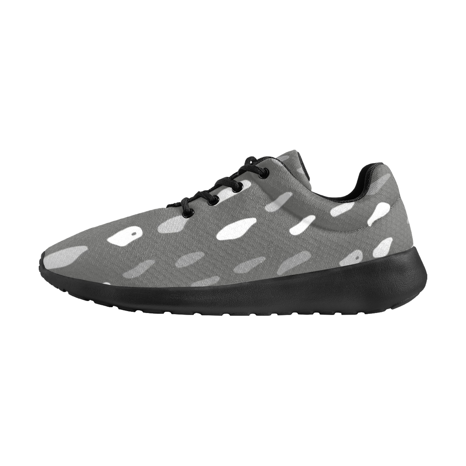 Gray Brushstrokes Men's Athletic Shoes (Model 0200)
