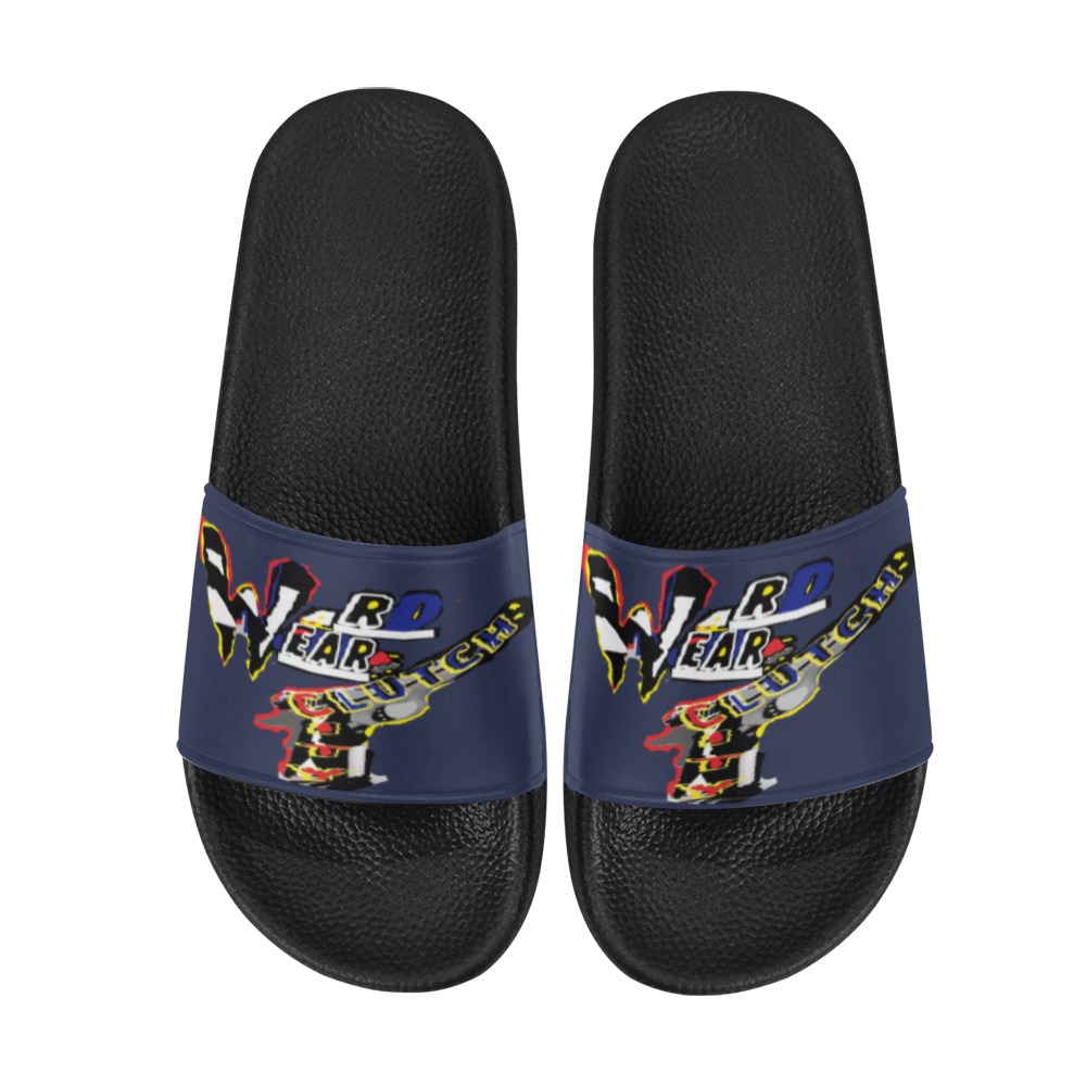 WD.WR.LOGO.NVYBLU Men's Slide Sandals (Model 057)
