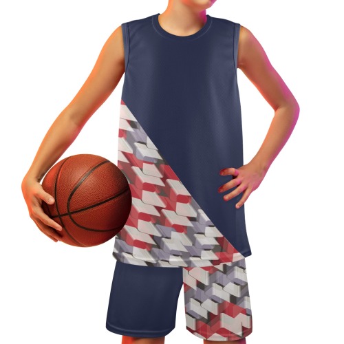 3D Big Boys' Basketball Uniform