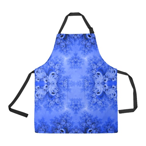 Blue Sky over the Bluebells Frost Fractal All Over Print Apron