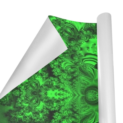 Frost on the Evergreens Fractal Gift Wrapping Paper 58"x 23" (2 Rolls)