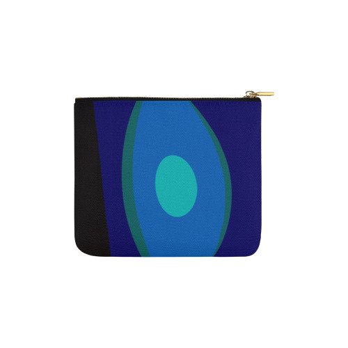 Dimensional Blue Abstract 915 Carry-All Pouch 6''x5''