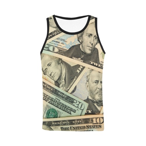 US PAPER CURRENCY All Over Print Tank Top for Men (Model T43)