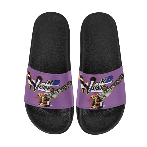 WD.WR.LOGO.PURP Men's Slide Sandals (Model 057)