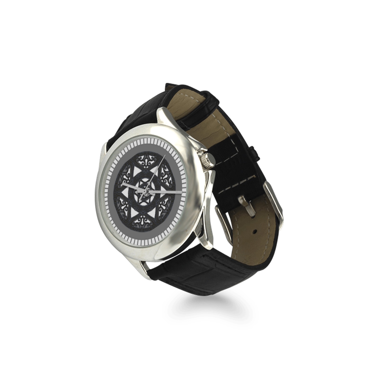 mandala maguen david Women's Classic Leather Strap Watch(Model 203)