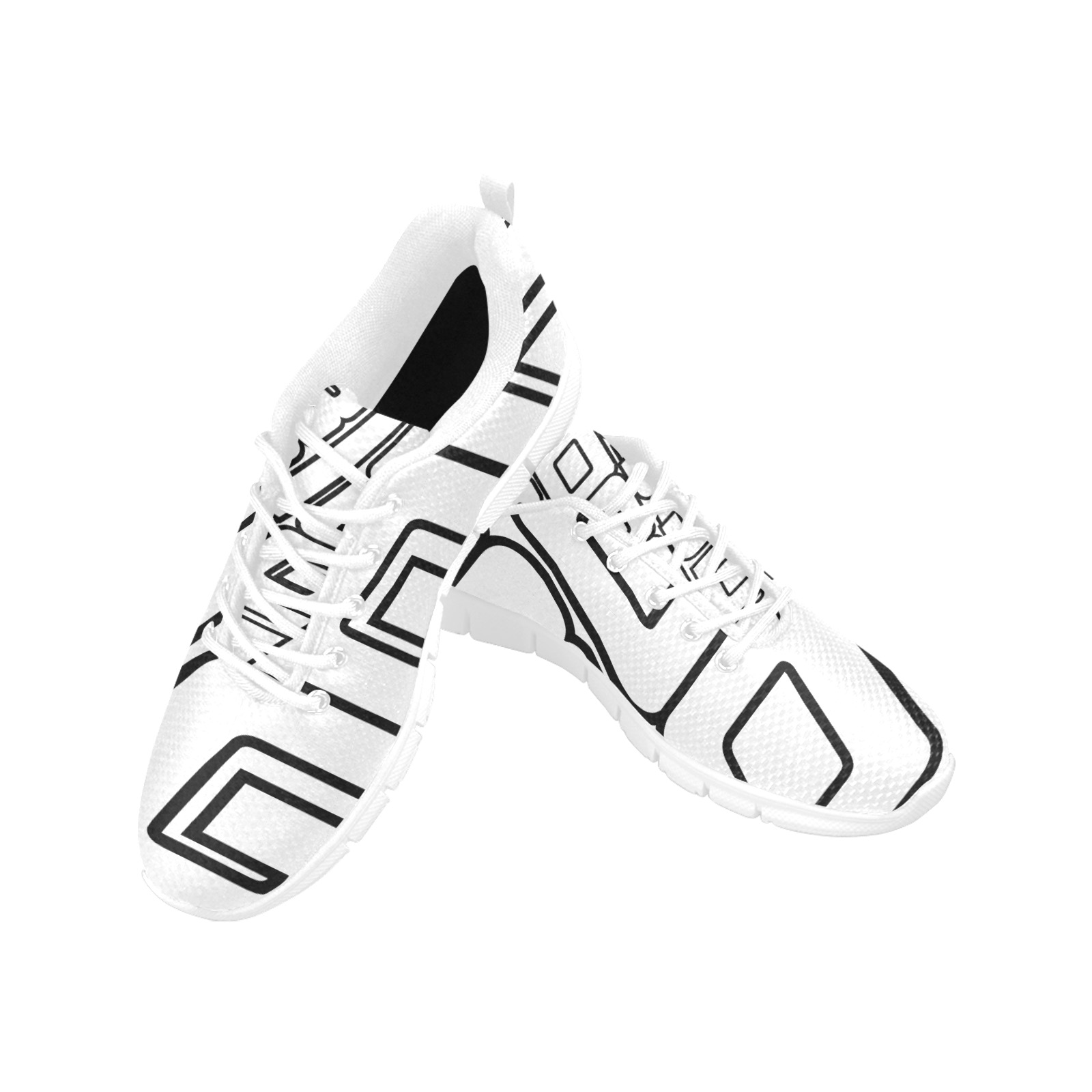 BXB SNEEKS BLANCO Men's Breathable Running Shoes (Model 055)