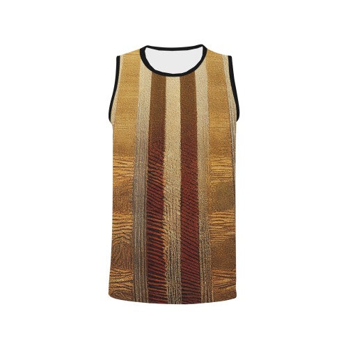 vertical striped pattern, gold, brown and silver All Over Print Basketball Jersey