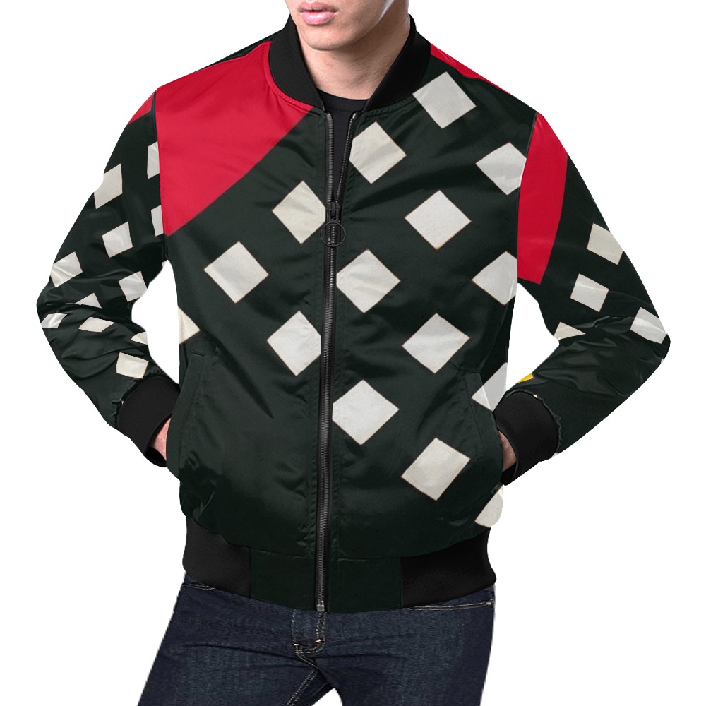 Counter-composition XV by Theo van Doesburg- All Over Print Bomber Jacket for Men (Model H19)