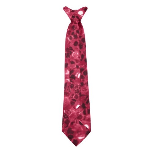 Magenta dark pink red faux sparkles glitter Custom Peekaboo Tie with Hidden Picture