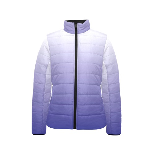 Purple Ombre Women's Stand Collar Padded Jacket (Model H41)