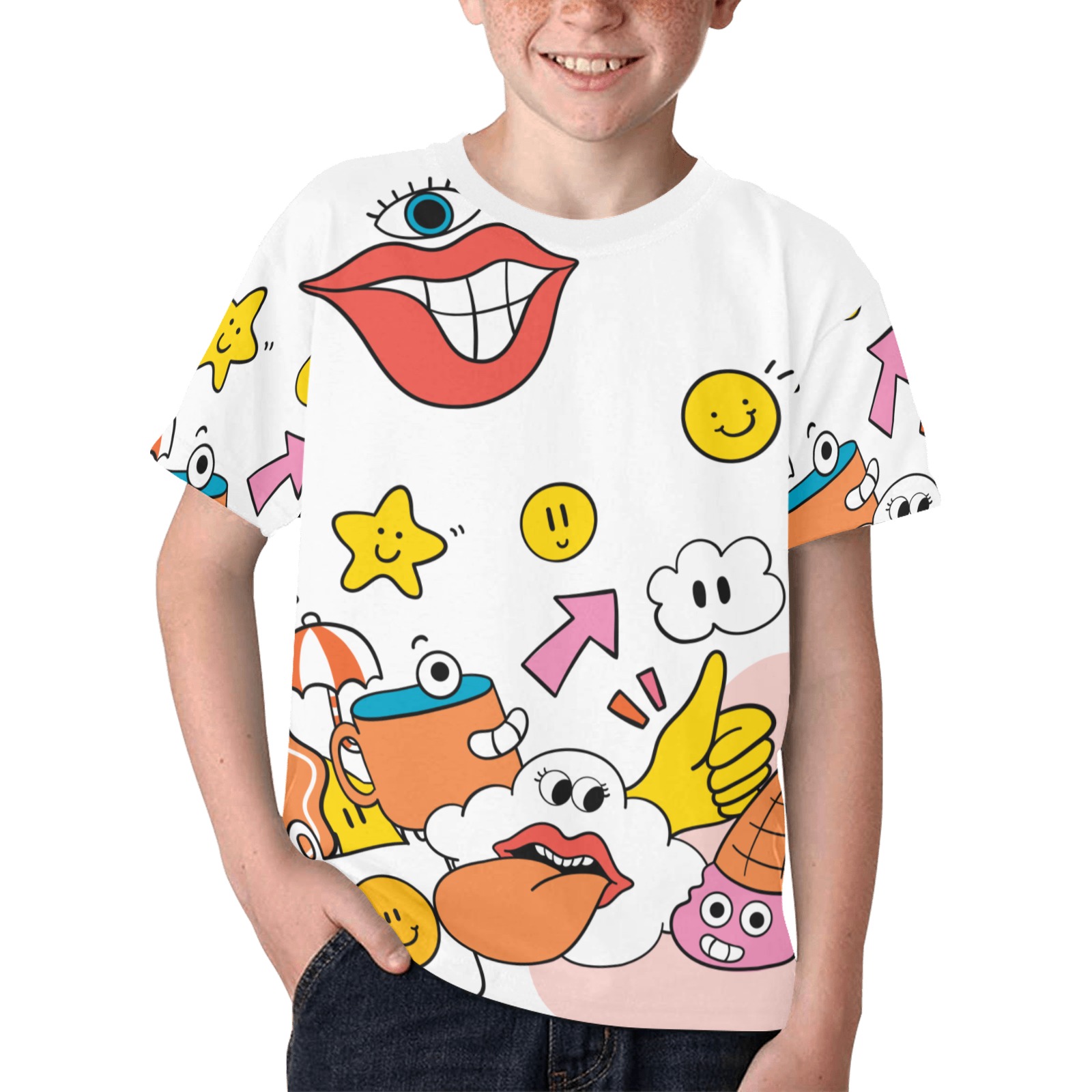 Funnyplayful 4 Kids' All Over Print T-shirt (Model T65)