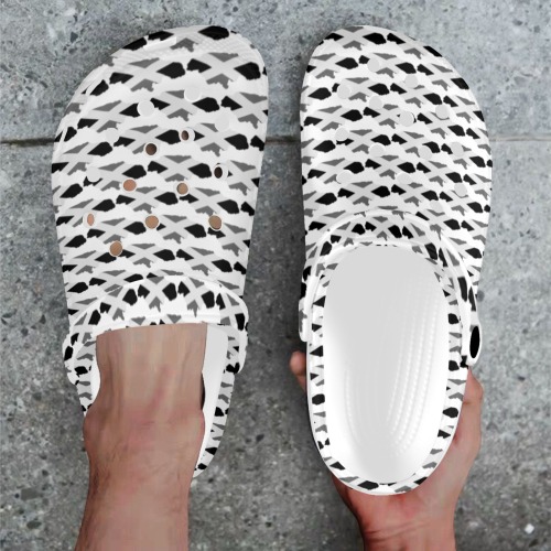 Jamaican Flag Gray Maps Custom Print Foam Clogs for Adults