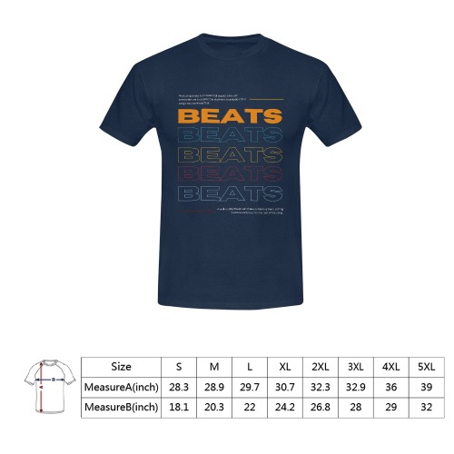 BEAT WA Men's T-Shirt in USA Size (Front Printing Only)