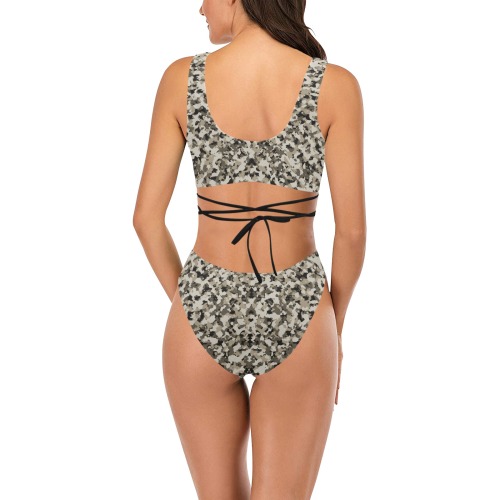 Sand camo Cross String Bikini Set (Model S29)