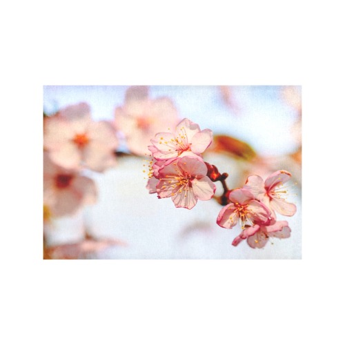 Stunning natural composition of sakura flowers. Placemat 12’’ x 18’’ (Set of 6)