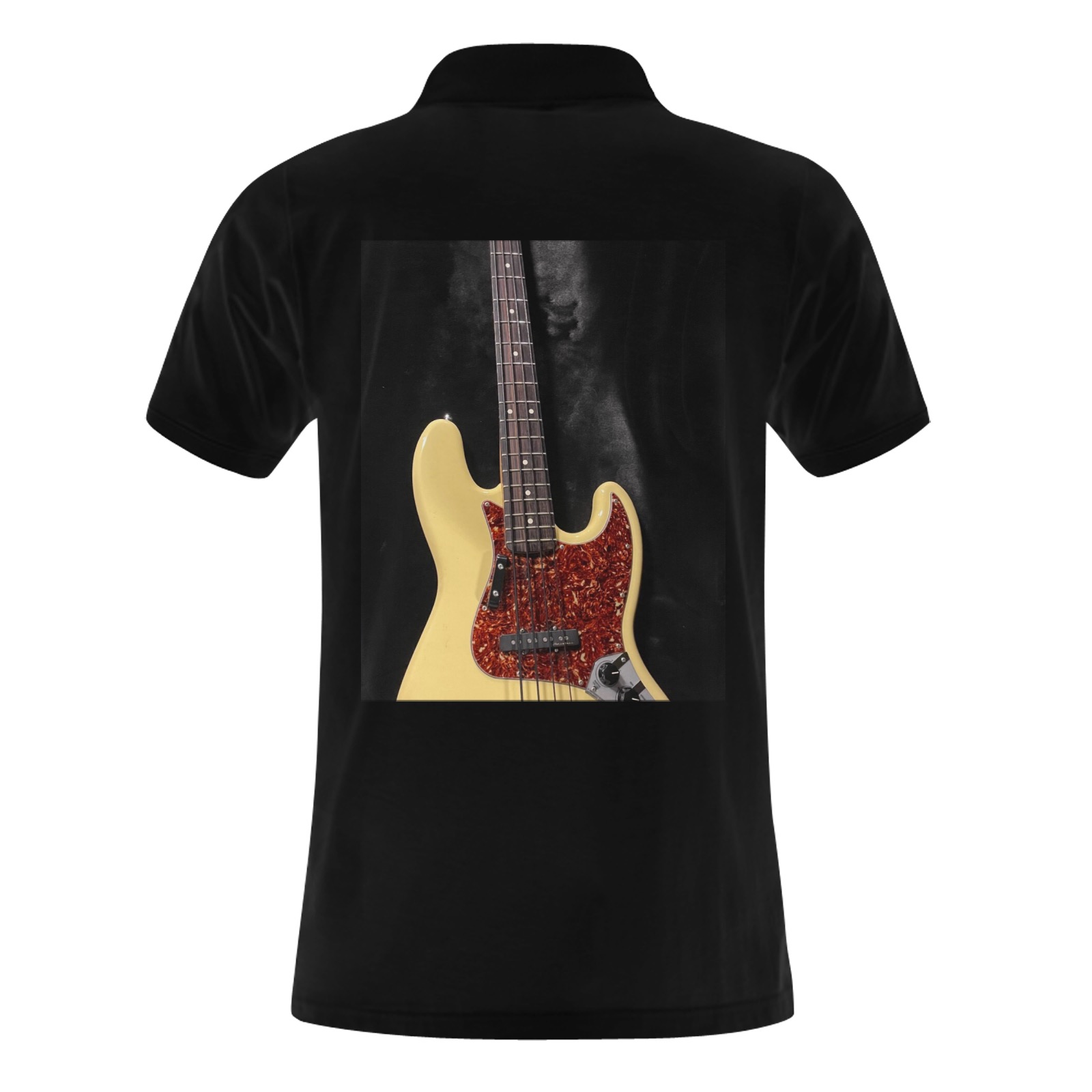 bass guitar Men's Polo Shirt (Model T24)