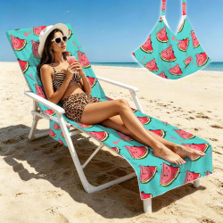 Watermelon Beach chair cover Beach Chair Towel Cover with Side Pockets