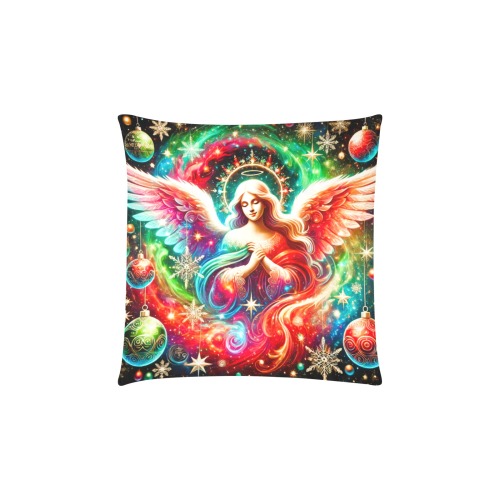 Christmas angel Custom Zippered Pillow Cases 16"x16" (Two Sides)