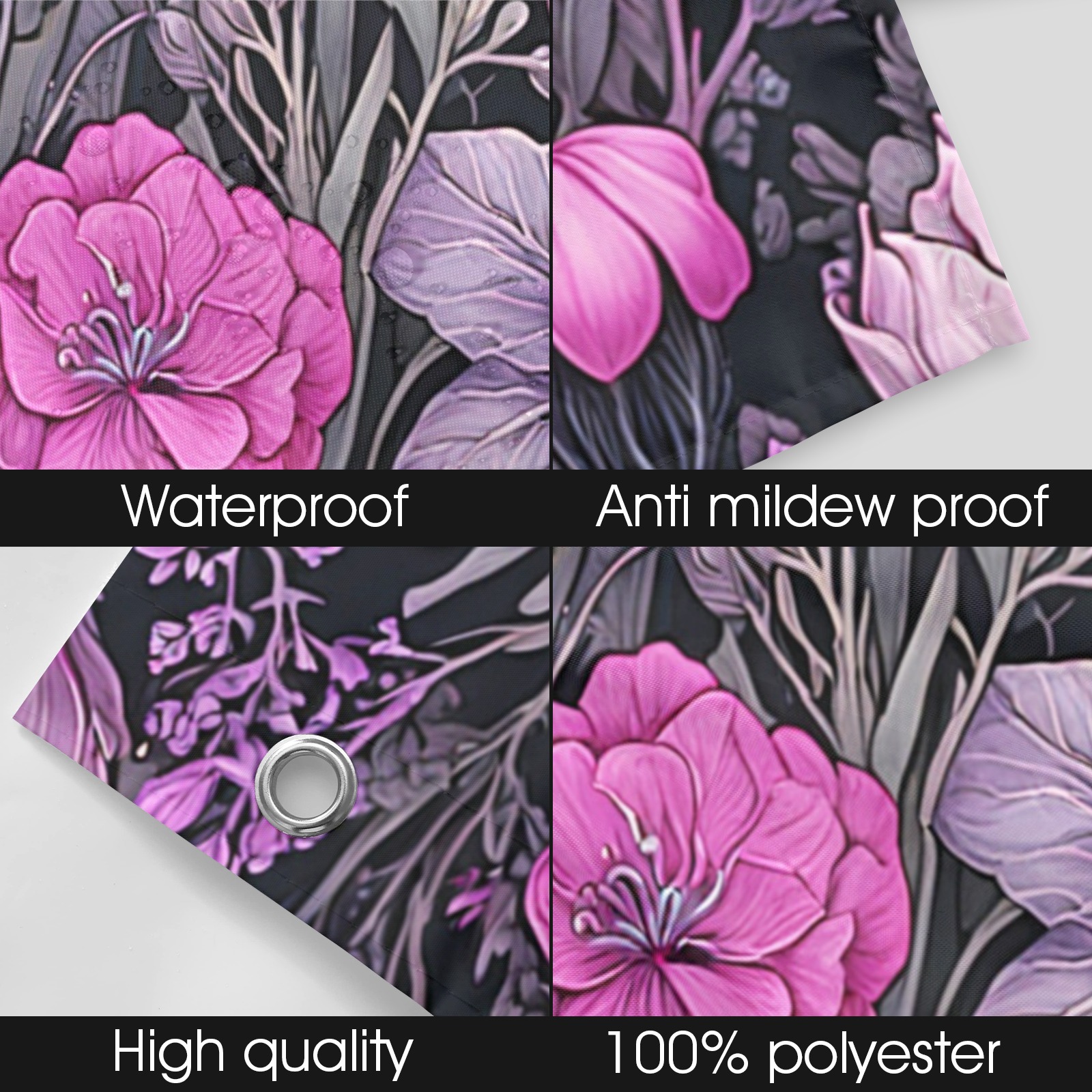 Fabulous Florals 40 Shower Curtain 69"x84"