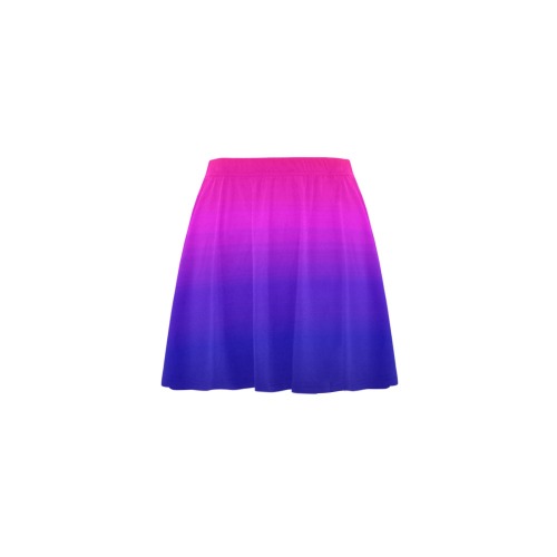 pink and blue Mini Skating Skirt (Model D36)