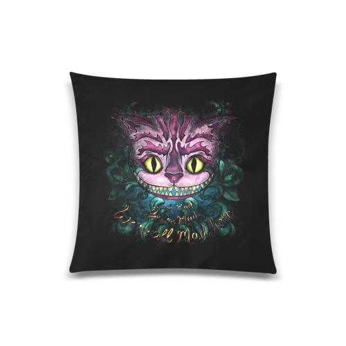 Cheshire cat Custom Zippered Pillow Case 20"x20"(Twin Sides)