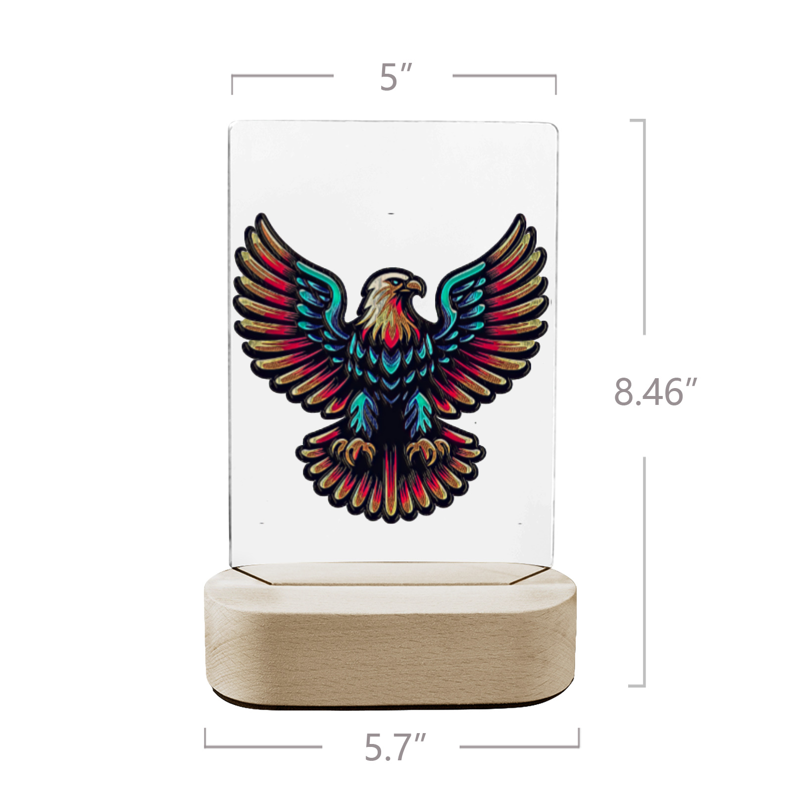 402 American Eagle Acrylic Photo Print with Wooden Stand