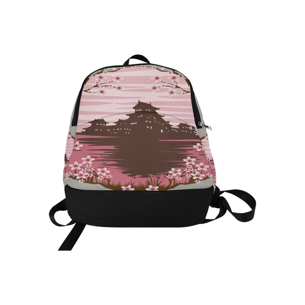Pink Blossom Fabric Backpack for Adult (Model 1659)