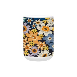 Lush wild flower garden dark Custom Ceramic Mug (15OZ)