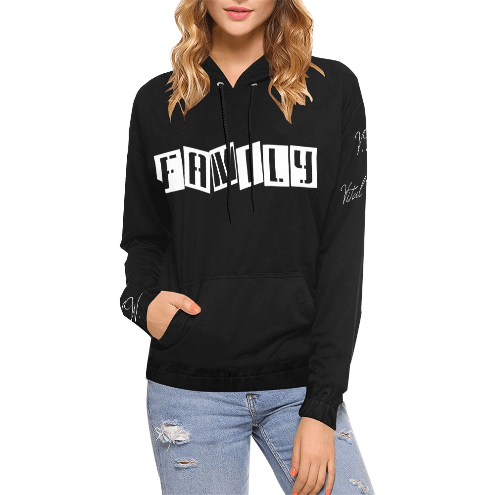 VITAL WEAR All Over Print Hoodie for Women (USA Size) (Model H13)