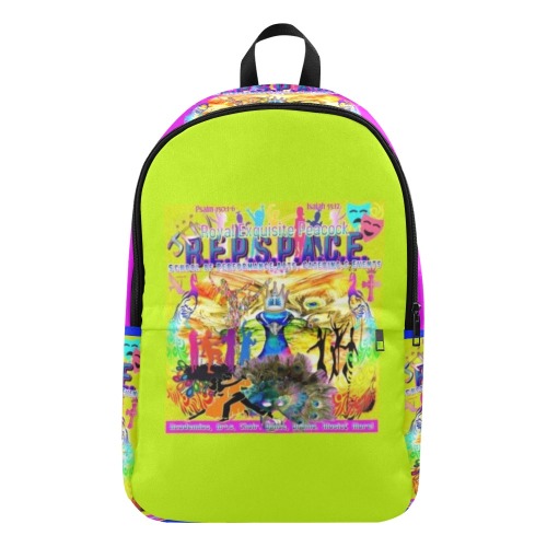 JNV REPSPACE COLORFUL Bookbag Lime (8) Fabric Backpack for Adult (Model 1659)