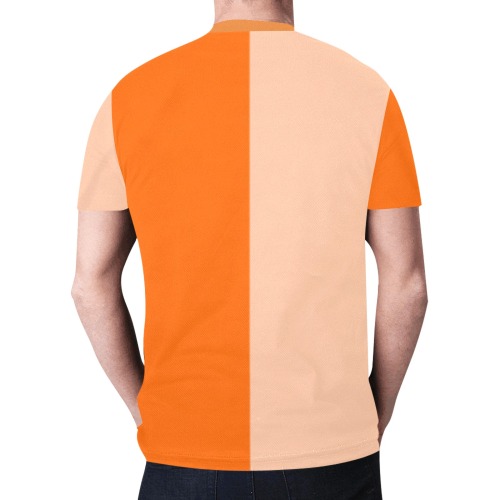 orangehalf2 New All Over Print T-shirt for Men (Model T45)
