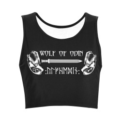 Wolf of Odin Women's Crop Top (Model T42)