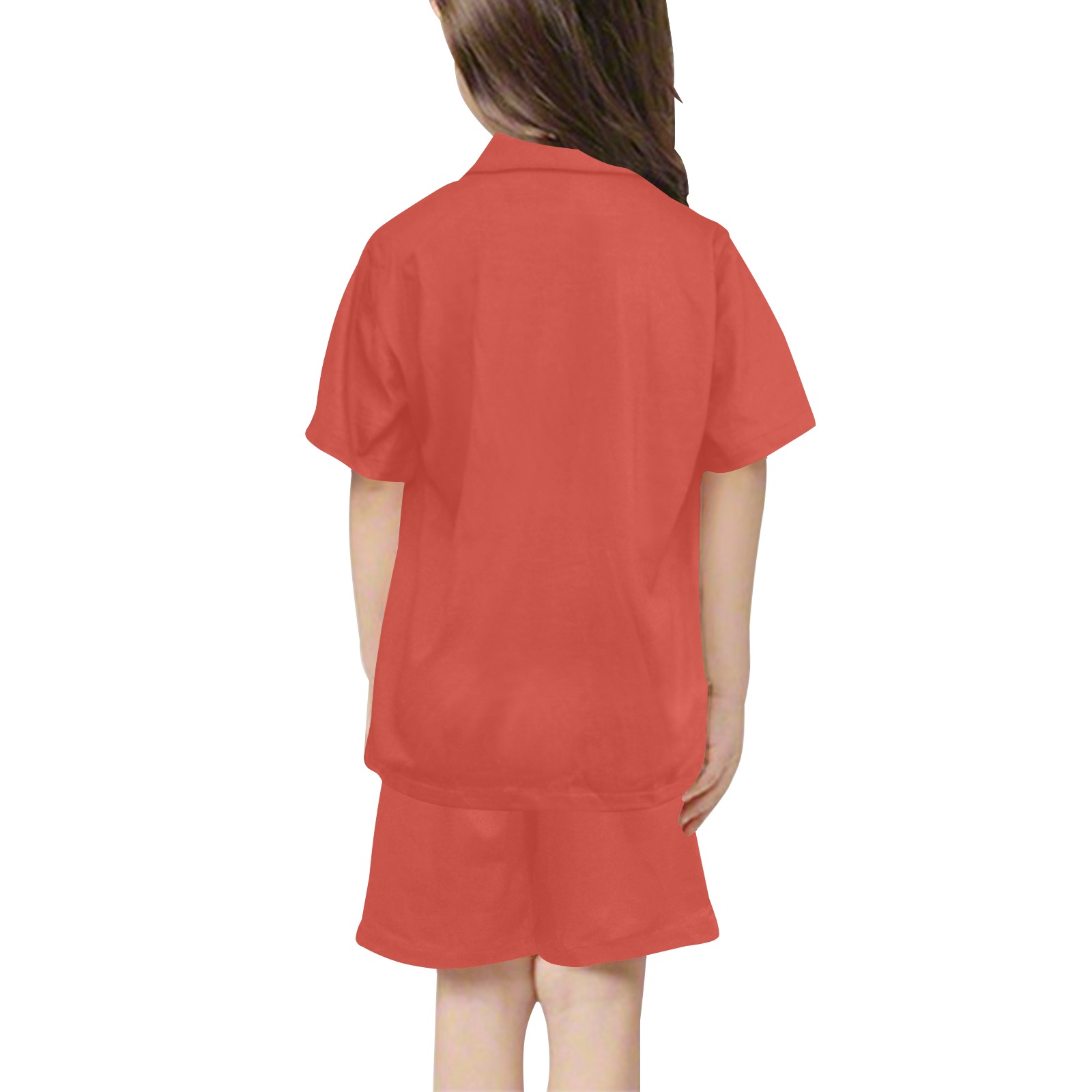 Poinciana Little Girls' V-Neck Short Pajama Set