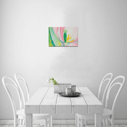 Georgia O'Keeffe - Pink Tulipe Frame Canvas Print 12"x8"