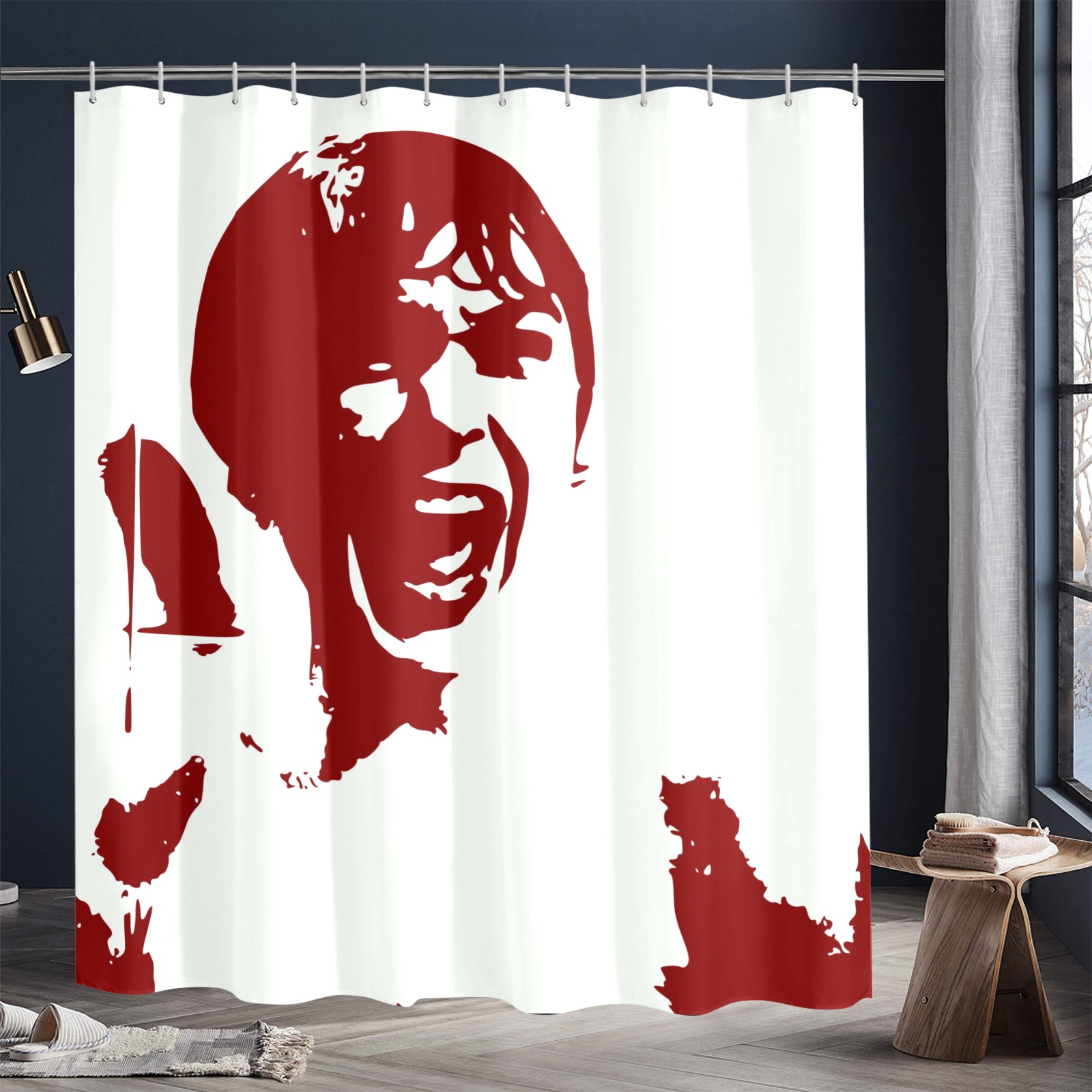 psycho Shower Curtain 72"x84"