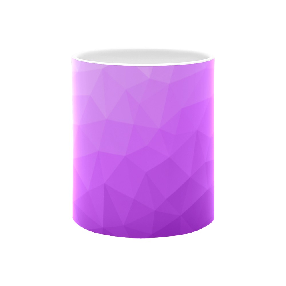 Purple gradient geometric mesh pattern White Mug(11OZ)